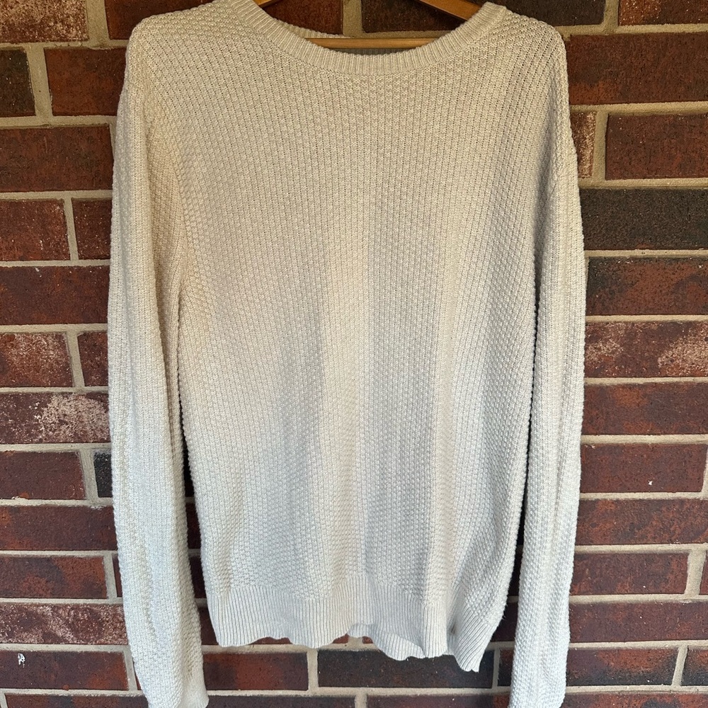 J. Crew Men's Off-White Crewneck Sweater Size Medium